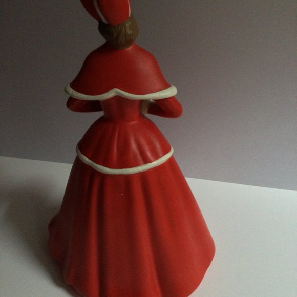 Laurette B Ceramique de Gravelbourg Holland Mold ceramic figurine girl red dress - Picture 7 of 15